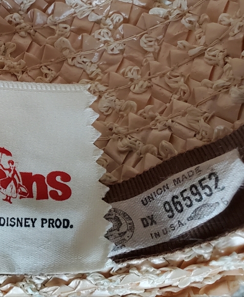 Vintage 1964 Walt Disney\'s Mary Poppins Hat, Walt Disney Prod. Union Made, EUC main image 5